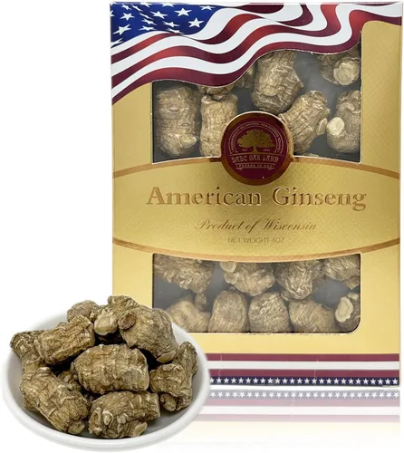 DOL - Raíces de ginseng americano de Wisconsin cultivadas a mano, perlas de ginseng cultivadas a mano, 4 onzas (3.99 oz/caja)