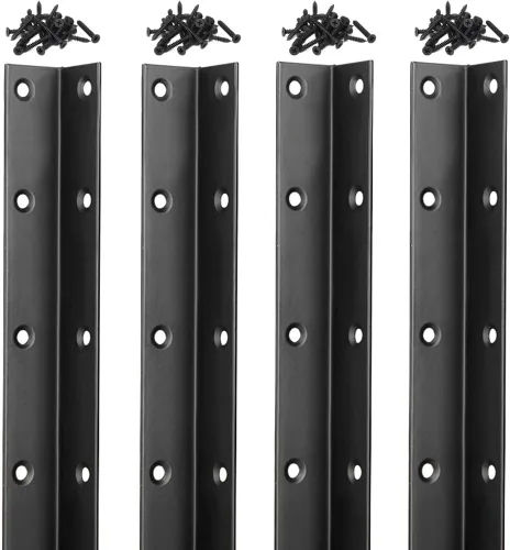 Miniatura 15 de Soportes en L, 4 unidades de soporte de esquina con ángulo, acero inoxidable superior, 4" x 1" M, 2 mm de espesor, para estante de madera, mueble