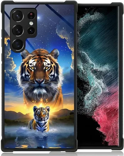 Miniatura 481 de CARLOCA Funda compatible con Samsung Galaxy S22 Ultra, diseño gráfico de Star Howling Wolfs Samsung Galaxy S22 Ultra, diseño gráfico, a prueba