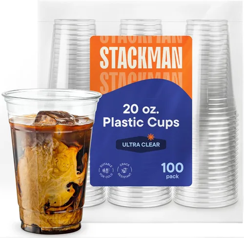Miniatura 8 de Vasos de plástico desechables transparentes PET [100 unidades – 16 oz.]