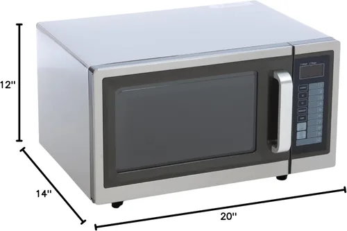 Miniatura 8 de A-to-Z Supply Microondas comerciales con control digital de almohadilla táctil, interior de 1 pie cúbico, acero inoxidable, 1000 vatios, aprobado
