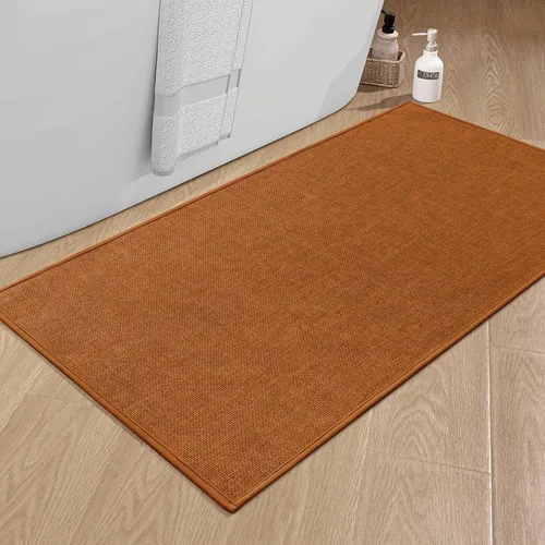 Miniatura 75 de chakme Alfombras de Baño 24x17, Alfombra de Baño Ultra Delgada Antideslizante Pequeña de Secado Rápido Absorbente para Piso de Baño