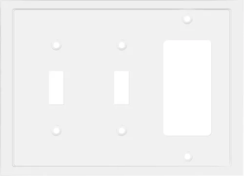 Miniatura 32 de Henne Bery Placa decorativa de pared con borde moderno, tapa de tomacorriente para cubrir enchufe, aleación de zinc maciza duradera