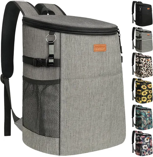 Miniatura 17 de Mochila Enfriadora de Camping para 30 Latas, Mochilas Enfriadoras Suaves Aisladas a Prueba de Fugas Bolsa Enfriadora de Viaje Impermeable Almuerzo