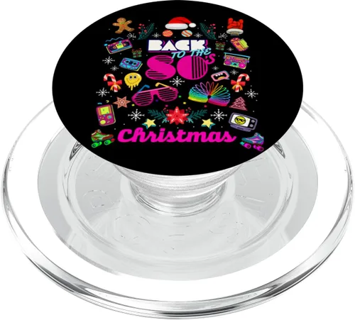 Miniatura 7 de Funny Back to 80's Christmas Nostalgia Quotes Graphic Design PopSockets Adhesive PopGrip