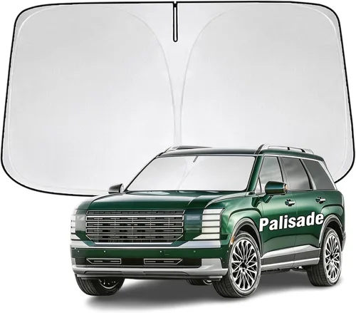 Miniatura 9 de Parasol para parabrisas delantero compatible con Toyota Highlander 2020-2023 2024 2025, protector de visera solar bloquea los rayos UV, parasol