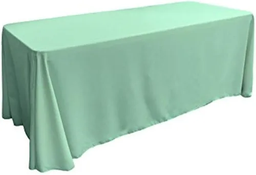 Miniatura 63 de LA Linen Mantel rectangular lavable de popelín de poliéster, resistente a las manchas y a las arrugas, cubierta de mesa 60x84, mantel de tela