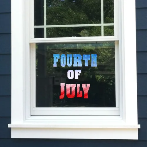 Miniatura 3 de Vinilo adhesivo brillante con diseño de tema americano (4 de julio, 13.5 x 12 pulgadas) – Manualidades de bricolaje al aire libre, vidrio, ventana