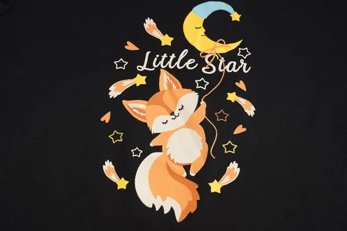 Miniatura 4 de Hupohoi Conjunto de pijama de conejito para niñas grandes, ropa de dormir de dibujos animados para invierno, diseño de conejo