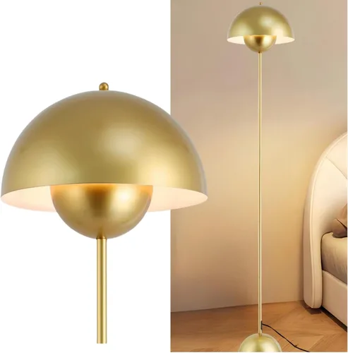 Miniatura 13 de COSYLUX Lámpara de pie moderna para sala de estar, lámpara de pie alta industrial para dormitorio, pantalla de metal que refleja la luz, lámpara