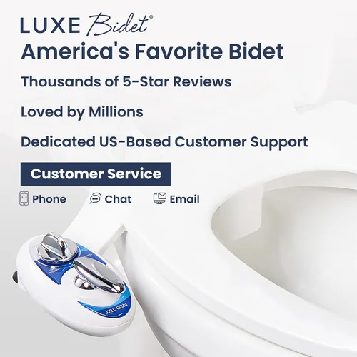 Miniatura 7 de Doble boquilla de limpieza Luxe Bidet Neo 180 (elite serie), complemento con fuertes válvulas llave y mangueras de metal., Neo 180