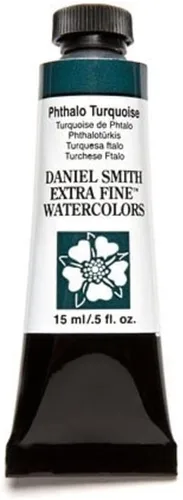 Miniatura 131 de DANIEL SMITH 284600029, tubo de pintura acuarela extrafina de turquesa cobalto de 15 ml, 0.5 fl oz (paquete de 1)