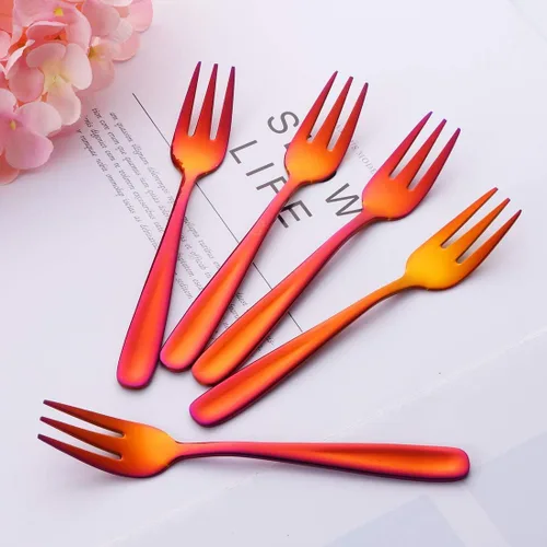 Miniatura 49 de Baikai - Juego de 12 tenedores para aperitivos, de acero inoxidable 18/10, con acabado de acero inoxidable, para cóctel, mini ensalada y fruta, 5.5
