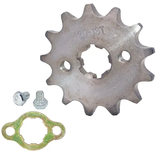 Miniatura 10 de Piñón delantero para motocicleta de 420-10T-0.669 in, se adapta a 50cc 70cc 90cc 110cc 125cc 140cc 160cc Dirt Pit Bike Mini Bike ATV Quad Wheeler