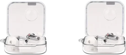 Miniatura 11 de DAYJOY - Juego de 2 fundas protectoras de silicona de goma suave compatible con auriculares TWS, funda protectora con llavero para nada de oreja (1)