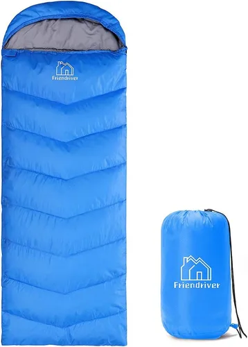 Miniatura 12 de Versión mejorada de tamaño XL del saco de dormir para acampar 4 estaciones, cálido y fresco, peso más ligero, adultos y niños pueden utilizar bolsa