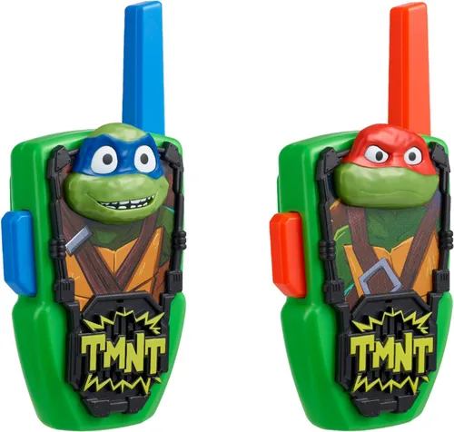 Miniatura 6 de Walkie Talkies de tortugas ninja mutantes adolescentes para niños, juguetes libres de estática, para interiores y exteriores, para niños