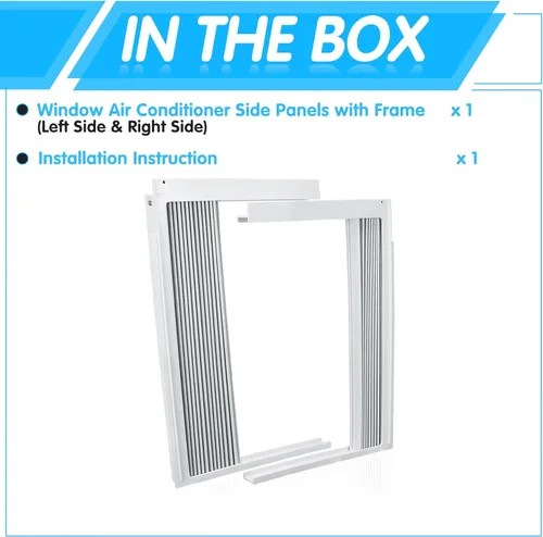 Miniatura 9 de Air Jade Paneles laterales de aire acondicionado de ventana, paneles laterales de CA para ventana con marco para unidades de 10,000 Btu, kit