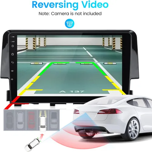 Miniatura 7 de Radio estéreo Android para Honda Civic 2016 2017 2018 2019 2020 2021, 8 núcleos inalámbricos con cable para Car-Play Android Auto GPS Navegación