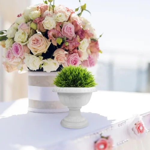 Miniatura 4 de Cabilock 4 mini macetas romanas decorativas de plástico para bodas, carreteras, pasillos, jardín, patio, uso doméstico, contenedores de plantas