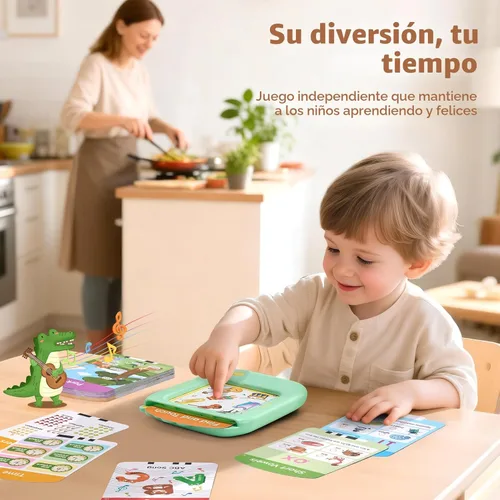 Miniatura 7 de JoyCat Tableta de aprendizaje para niños, aprende a leer con 156 páginas, más de 600 palabras, más de 40 temas, más de 100 juegos interactivos