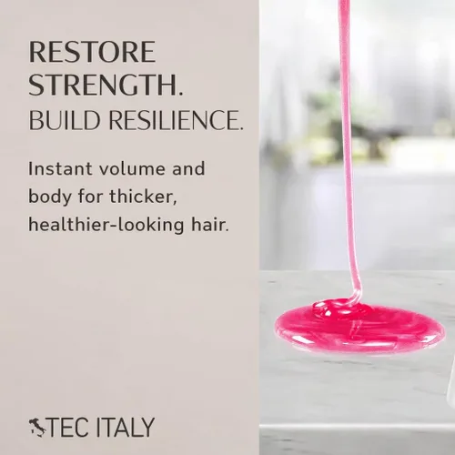 Miniatura 3 de Tec Italy Tonico Champú voluminizador para fortalecimiento del cabello fino y débil, añade grosor corporal, limpiador diario suave, cuidado ligero