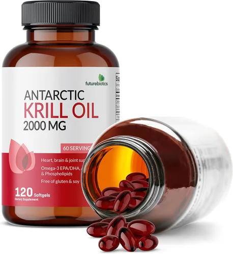 Miniatura 3 de Futurebiotics Aceite de krill antártico de 2000 mg con astaxantina, omega-3 EPA, DHA y fosfolípidos - Aceite de krill 100% puro de alta calidad