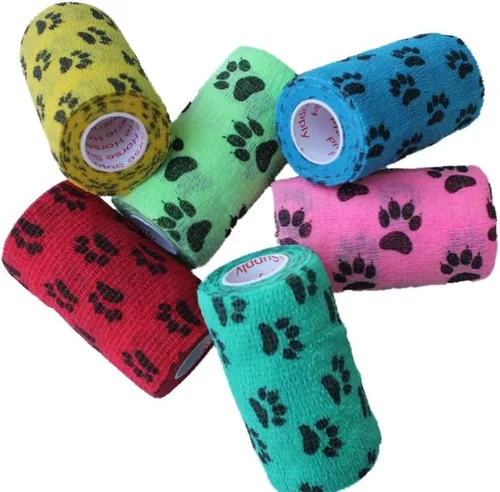Miniatura 41 de Cinta adhesiva para veterinarios (negro) (paquete de 2) (4 pulgadas x 15 pies), autoadhesiva, adherente, cohesiva, flexible, autoadhesiva, rollo