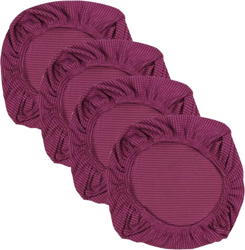 Miniatura 32 de Yikko - Fundas elásticas de jacquard con licra suave, con textura de grano de maíz, para sillas, aptas para oficina, comedor, bar, fundas
