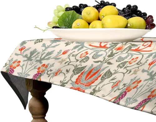 Miniatura 37 de Mantel Floral Retro de Pájaros, Diseño Original Bohemio William Morris Estampado Cubierta de Mesa para Hogar Picnic Fiesta Comedor Cocina William