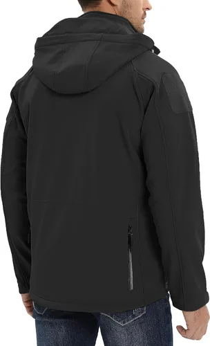 Miniatura 6 de TACVASEN Special Ops - Chaqueta táctica para hombre, resistente al agua, softshell y desmontable, con capucha