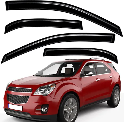 Miniatura 8 de Lightronic Visera de ventana de ventilación automática con clip extra duradero, compatible con Chevrolet Equinox 2010-2017, protección UV, deflector