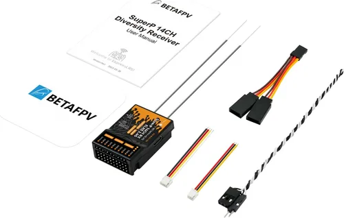 Miniatura 7 de BETAFPV SuperP - Receptor de diversidad de 14 canales con TCXO, 2 antenas, cadenas RX duales que soportan fotografía aérea voladora de largo