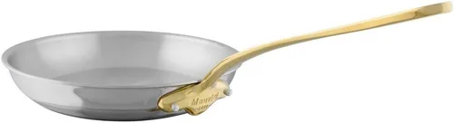 Miniatura 5 de Mauviel M'Cook B - Sartén de acero inoxidable pulido de 5 capas con mango de latón, 10.2 pulgadas, fabricada en Francia