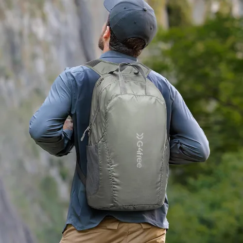Miniatura 2 de G4Free Mochila de senderismo ligera de 25 litros, plegable, plegable, deportiva, resistente al agua, para mujeres y hombres (verde gris)