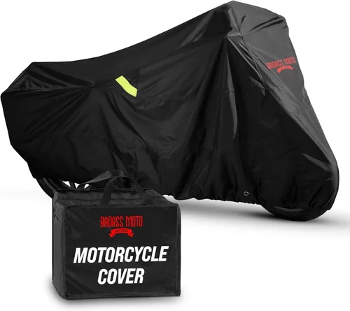 Miniatura 11 de Cubierta de protección para motocicleta de la marca Badass Motogear, con rayas reflectantes de seguridad nocturnas, escudos de calor, con badass