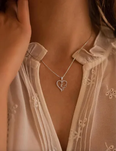 Miniatura 3 de Collar de plata de ley 925 con dije de corazón infinito, collar de plata con dije de circón para mujer, regalo de joyería para mujeres, esposas