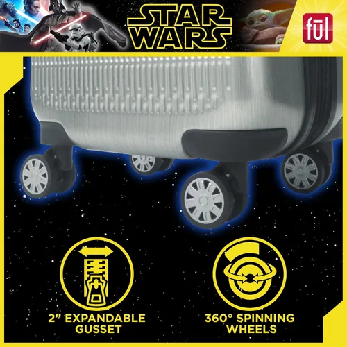 Miniatura 6 de FUL Star Wars Darth Vader - Maleta rígida con ruedas en relieve, plateado, Ful Star Wars Darth Vader - Maleta rígida con ruedas en relieve