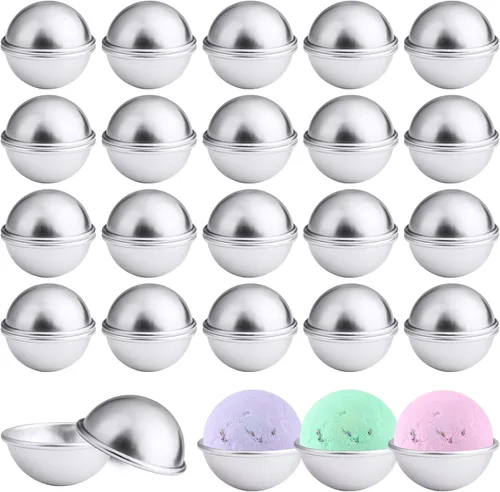 Kit de moldes para bombas de baño, juego de 20 moldes de jabón y prensa de bombas de baño para suministros de fabricación de bricolaje