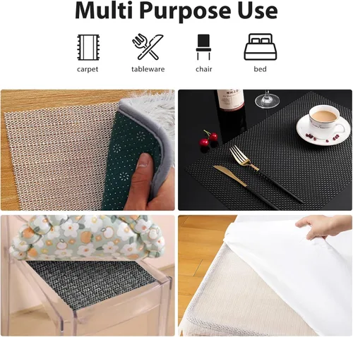Miniatura 7 de Almohadillas antideslizantes para suelos de madera dura, 2 x 4 pies, para alfombras de área, tapete antideslizante para debajo de la alfombra