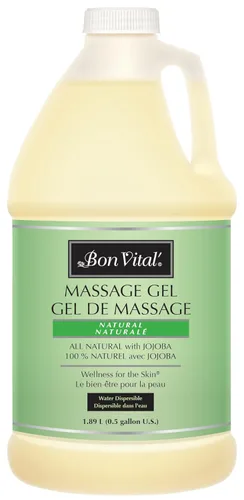Bon Vital' Naturale Gel de masaje con ingredientes naturales para masaje respetuoso con el medio ambiente, gel de masaje hipoalergénico para pieles