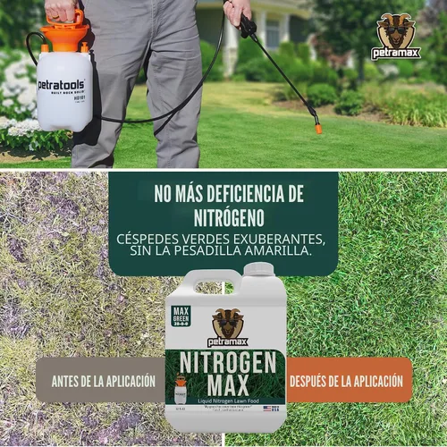 Miniatura 2 de Petramax Fertilizante líquido de nitrógeno 28-0-0 NPK – Fertilizante líquido de césped de primavera y verano de 32 oz para césped, fácil aplicación