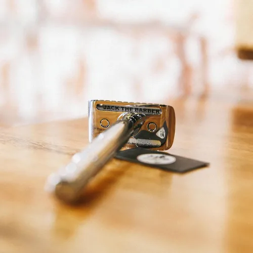 Miniatura 6 de Jack The Barber Paquete de 12 cuchillas de afeitar de seguridad, recambio de una sola hoja para afeitado húmedo clásico, repuestos de cuchillas