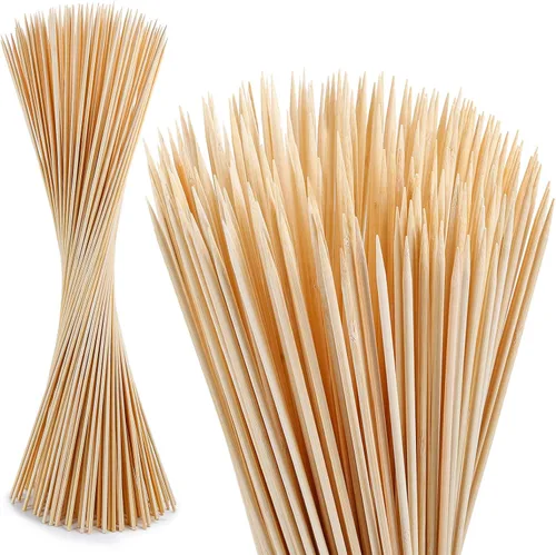 Miniatura 10 de 200 PIEZAS pinchos de bambú, palitos de comida de 6 pulgadas para aperitivos, frutas, brochetas a la parrilla, palillos de cóctel para bebidas
