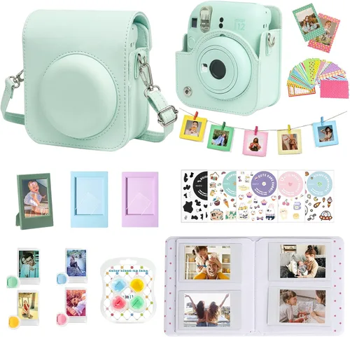 Miniatura 10 de Kit de accesorios para funda Fujifilm Instax Mini 12 para cámara instantánea + álbum para mini película de 3 pulgadas + filtros de color + álbum