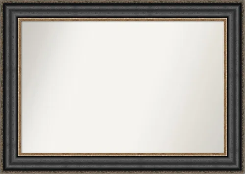 Miniatura 464 de Amanti Art Espejo personalizado, espejo de baño negro puente, espejo de pared o espejo de tocador de baño sobre el fregadero (26 x 26 pulgadas)