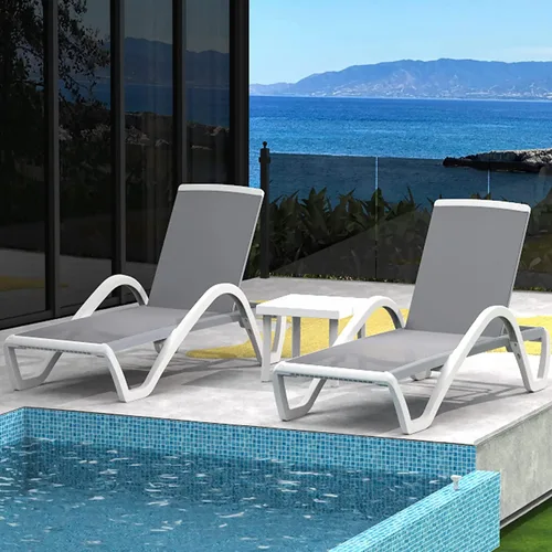 Miniatura 12 de Domi - Tumbona de aluminio para exteriores con respaldo ajustable, para playa, patio, balcón, piscina (1 silla marrón)