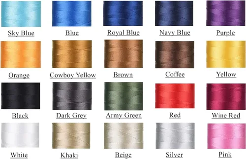 Miniatura 4 de Selric [1500 yardas/20 colores disponibles] Hilo de poliéster de alta resistencia resistente a los rayos UV #69 T70 tamaño 210D/3 para tapicería