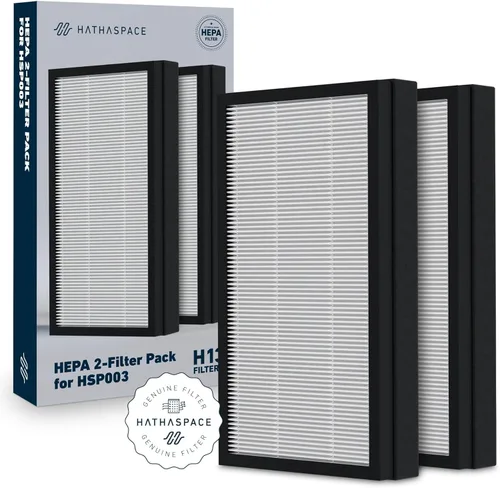 Miniatura 9 de HATHASPACE Filtro HEPA de repuesto para purificador de aire, filtros certificados para purificadores inteligentes HSP001, fácil de instalar, calidad