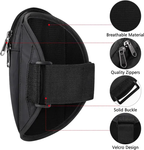 Miniatura 5 de Simptech Brazalete de teléfono para correr – Soporte de brazo de entrenamiento a prueba de sudor para iPhone 16/15/14/13/Pro Max/Plus, correa